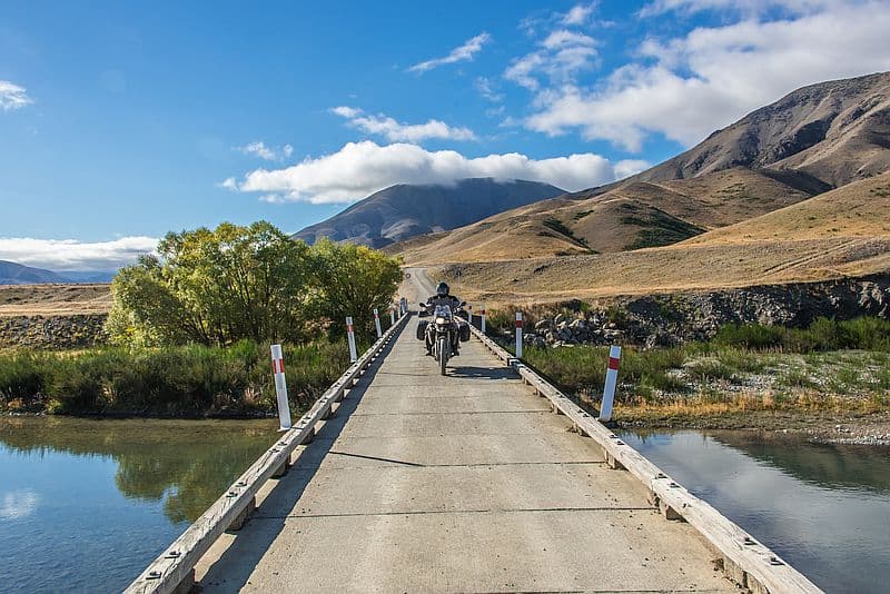 Riding on the rural roads of the South Island, New Zealand